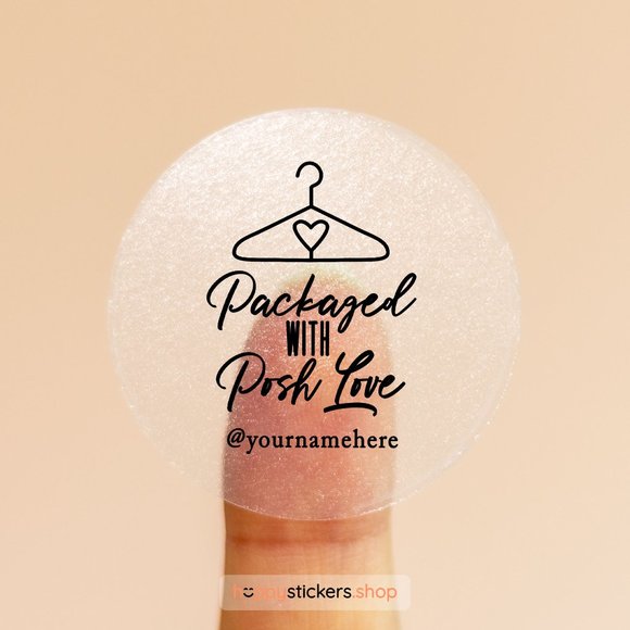 Packaged with Posh Love! Stickers & Labels with your custom text - Picture 15 of 17